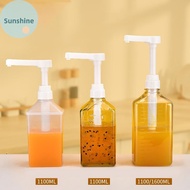 Coffee Syrup Dispenser 1100ml Multifunctional Honey Sauce Dispenser with Pump Scale 5/8/10CC Syrup D