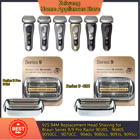 Replacement Shaving Head for Braun S9/S9 pro Razor 9030S 9040S 9050CC 9070CC 9040s 9080cc 9093s 9095