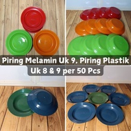 Melamine Plates Size 9 and Plastic Plates Size 8 and 9 per 50 Pcs