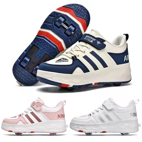 Safe and Durable Outdoor Roller Shoes with Hidden Wheels for Girls and Boys Roller Skates Shoes 2 in