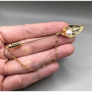 Akoya 6.5mm leaf brooch selected from Japan