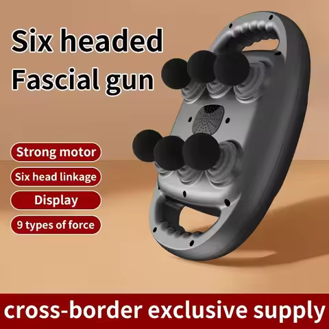 New Styles 6 Massage Heads Deep Tissue Percussion Electric Fascia Gun Booster Muscle Vibrator Massag