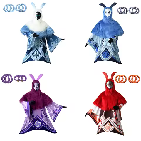 Genshin Impact Cosplay Water Fire Ice Thunder Attribute Abyss Mage Cosplay Costume Mask Headband Hal