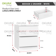 OKURA 4 Tier Chest Drawer/4 Tier Drawer Pintu Almari Kayu/Kabinet Drawer/Bedroom Furniture/Drawer Ba