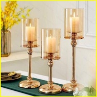 B4 Candle Holder Stand for Table Crystal Glass Candle Holder Church Home Dining Room Holiday 4B