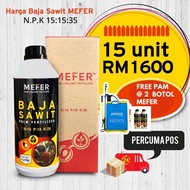 BAJA SAWIT MEFER NPK15:15:35 (15 BTL FREE PAM BAJA)BERATKAN BUAH SAWIT ATASI MASALAH BUNGA JANTAN  LEBATKAN BUAH SAWIT