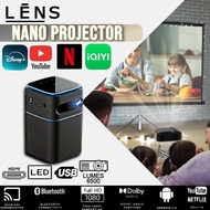 🔥(10 YEARS WARRANTY) NANO Mini pocket projector Wireless D-02 Smart portable projector Nano