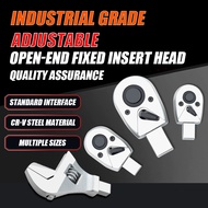 Interchangeable Torque Wrench Insert Heads, CR-V Steel Ratchet & Adjustable Open-End Insert Heads, 1