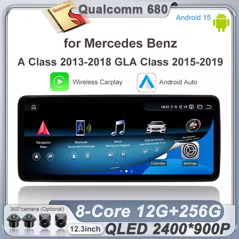 Wireless Carplay Android Auto Radio For Mercedes Benz A Class CLA GLA Class W176 C117 X156 2015-2019