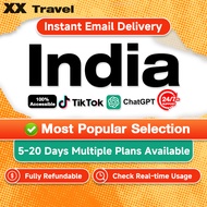 eSIM India 5-20Days 5-30GB + Unlimited 5G High Speed Data Travel eSIM India