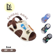 Tung Tung Sahur Character Boys' Sandals with Anti-Slip Back Straps, Rubber Material