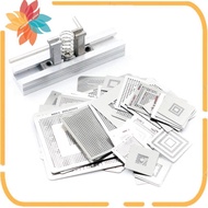 47Pcs/Set Game Consoles Directly Heating BGA Stencil + BGA Jig BGA Reball Kit for  360CPU -CPU  GPU 