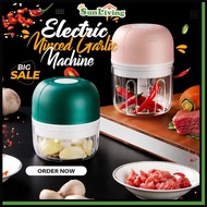[IN Stock] Mini Food Processor Electric Meat Grinder Portable Garlic Masher Vegetable Fruit Chopper USB Charging 搅拌器 绞肉机