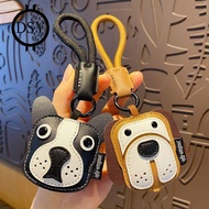 Cartoon Beagle Bulldog Keychain - Leather Pendant for Car Backpack Couple Gift