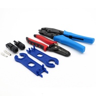 อุปกรณ์คีมย้ำสายไฟแผงโซลาร์MC4ชุดเครื่องมือประแจกระเป๋าเครื่องมือสำหรับแผงโซลาร์PVประกอบด้วยหัวต่อMC