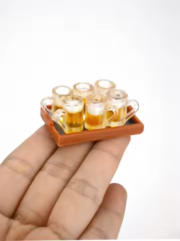 A Miniature Beer Simulation Model, 1:12 Dollhouse, Miniature Food Toys, Photography Props, Micro-Lan