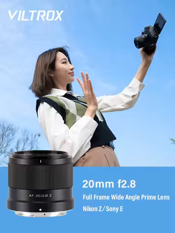 Viltrox 20mm F2.8 Camera Lens Full Frame Ultra Wide-Angle Autofocus Vlog Lens for for Sony E A7C A64