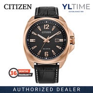 Citizen Gent AW1723-02E Eco-Drive Endicott Black Dial Leather Strap Watch