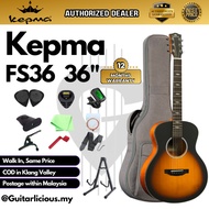 KEPMA FS36 Elite Series 36 inch (3/4) Travel Solid Top Acoustic Guitar ( FS-36 / FS 36 / 36inch )