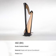 特惠價代購日本豎琴 Aoyama Pedal Harp 一手豎琴 二手豎琴 40 弦豎琴 40 strings (Etude 46E(BK))