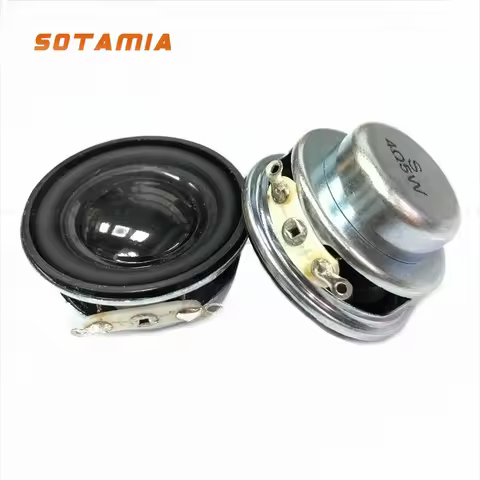 SOTAMIA 2Pcs 36mm Mini Speaker 4 Ohm 5W Full Range Audio Loudspeaker Rubber Edge Home Theater DIY Po