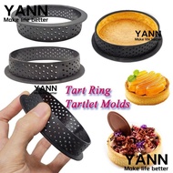 YANN1 Tart Ring Cutting Mold, Round Heat Resistant Cake Mold Ring,  French Dessert Kitchen Baking Tools Perforated Cake Mould