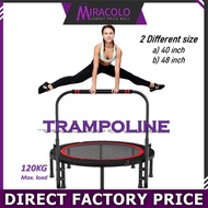 MIRA 48 Inch Foldable Silent Fitness Trampoline Indoor Rebounder for Adults Outdoor Exercise Women M