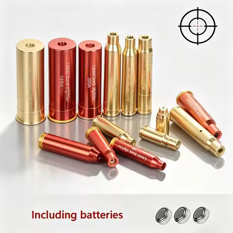12GA 20GA 5.45x39 7.62x39 9x19mm .223 .308 .338 Gauge Red La-ser Bore Sighter Training Boresighter C