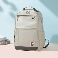 高尔夫（GOLF）书包初中高中大学生双肩背包男15.6英寸笔记本电脑包女背包淡绿色