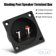CRAFT 2PCS Speaker Terminal Box, 2.2 Inch Square Push Spring Type 2 Binding Post Cable Connector, Wi
