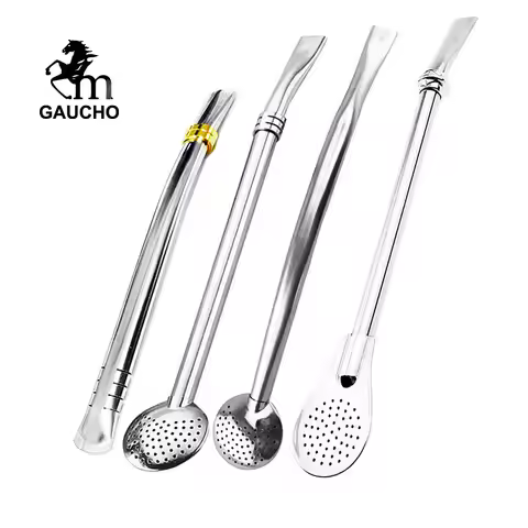 1 PC/Lot Stainless Steel Yerba Mate Straw Reusable Filter Bombilla Multiple Option Applies To Argent