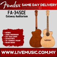 Fender FA-345CE Auditorium Acoustic-Electric Guitar - Natural (FA345CE/FA 345CE)