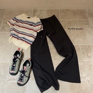 WGWE 8572 Long Pants Black Flare Trousers