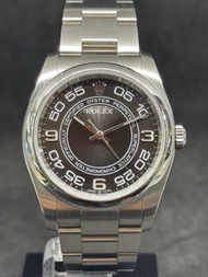 ⭕️⭕️靚仔全原裝Fullset黑色唱片面 116000‼️ 二手中古 ROLEX 勞力士 Oyster Perpetual 116000 蠔式恆動系列 黑色唱片面 369 3135自動/手動上鏈機芯
