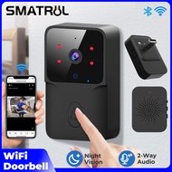 SMATRUL Tuya  Smart WiFi Video Door bell Camera Visual Intercom Wireless Doorbell With Chime IR Night vision Door Bell Wireless Home Security Camera