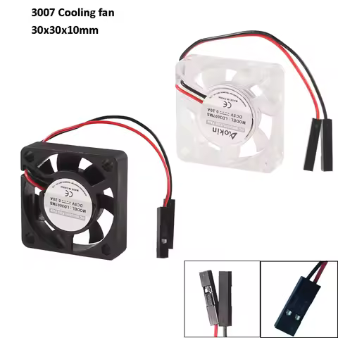 3007 3D Printer Mini Cooling Fan 30x30x7mm DC 5V Brushless Black / Transparent Fan for 3D Printer Ra