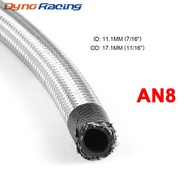 AN8 Universal fuel hose Oil hose Oil pipe fitting hose Kit Stainless Steel Braided hose Fuel Oil Lin