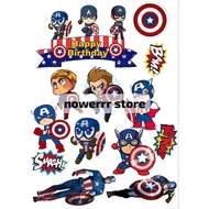 CAPTAIN AMERICA CAPTAIN AMERICA Custom Name Cake Topper/