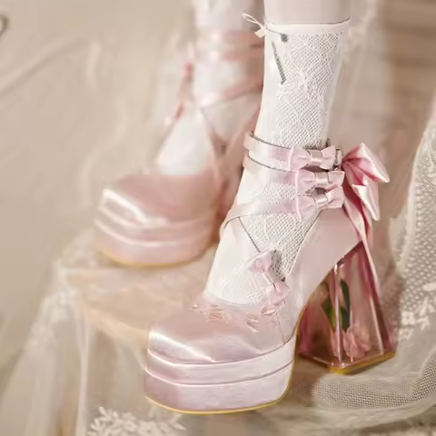 Original Lolita High Heels Women's Coarse Heels Lolita Elegant Mary Jane Lolita Shoes