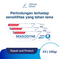 Sensodyne Toothpaste Pasta Gigi Sensitif Repair & Protect Memperbaiki Secara Menyeluruh Original 3x1