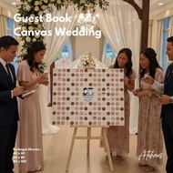 UNIQUE CANVAS WEDDING GUEST BOOK | GUEST BOOK WEDDING CANVAS | CUSTOM NAME APPLICATION AND DATE