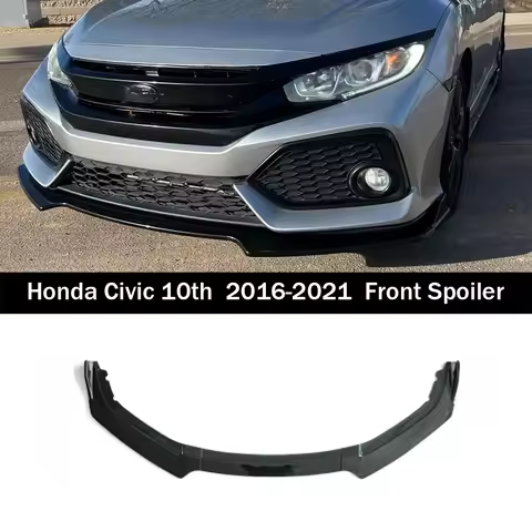 For Civic Hatchback/Sedan/Coupe/Type R FK7 FK8 Si 2016-2021 Front Bumper Splitter Lip Diffuser Body 