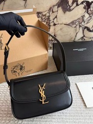 ✨YSL saint laurent solferino牛皮革單肩包  中號 女款 黑色