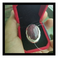 Natural Cincin Batu Delima Merah/Burma Asli/Delima Daging