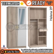 GANTUNGAN Olympic LITE HELENA 2-Door Wooden Wardrobe Wadrobe Clothes 80x43x180.9 cm Minimalist Multi