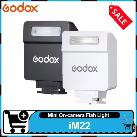 Godox iM22 Hotshoe Lightweight on-Camera Flash Light 440 Full-Power Flashes Five-Level Adjustment fo