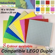 🌈Big Size Blocks Base Plate 16*16 Dots 25cm*25cm Compatible with Duplo Base Plates Large Particle Bu