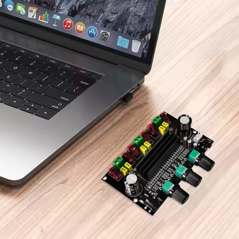 XH-M573 Digital Amplifier Board 2x80W 100W TPA3116D2 On-board Radiator Volume Adjustment Potentiomet