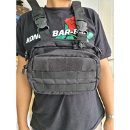 CHEST BAG/ SIMPLE BLACK BIKERS CHEST BAG CAN PAY ON DELIVERY