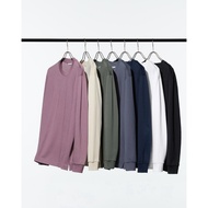 KATUN UNIQLO AIRISM COTTON T-SHIRT CREW NECK LONG SLEEVE MEN Wanita TSHIRT MEN'S WOMEN'S AIRISM